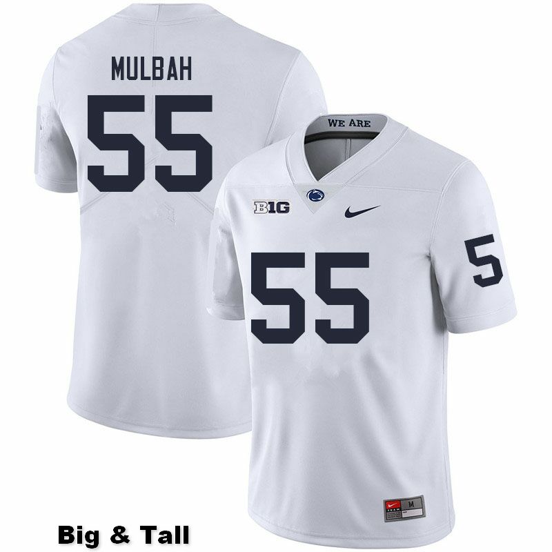 NCAA Nike Men's Penn State Nittany Lions Fatorma Mulbah #55 College Football Authentic Big & Tall White Stitched Jersey IEL5198SG